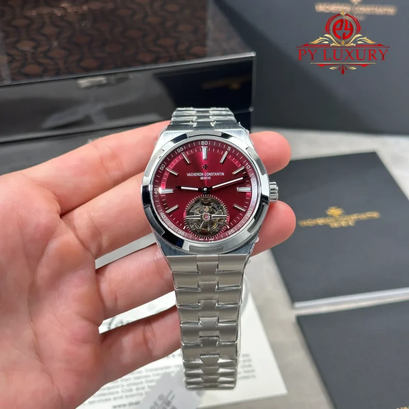 Vacheron Constantin Overseas 6000V 陀飛輪 勃根地紅錶盤 頂級復刻 42.5mm 復刻腕錶實拍 - 第 1 / 1 張